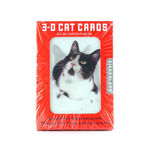 3-D Cat Playing Cards - Kikkerland