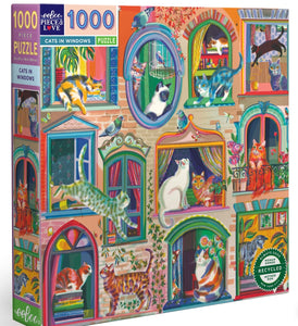 Cats in Window Puzzle (1000pc)
