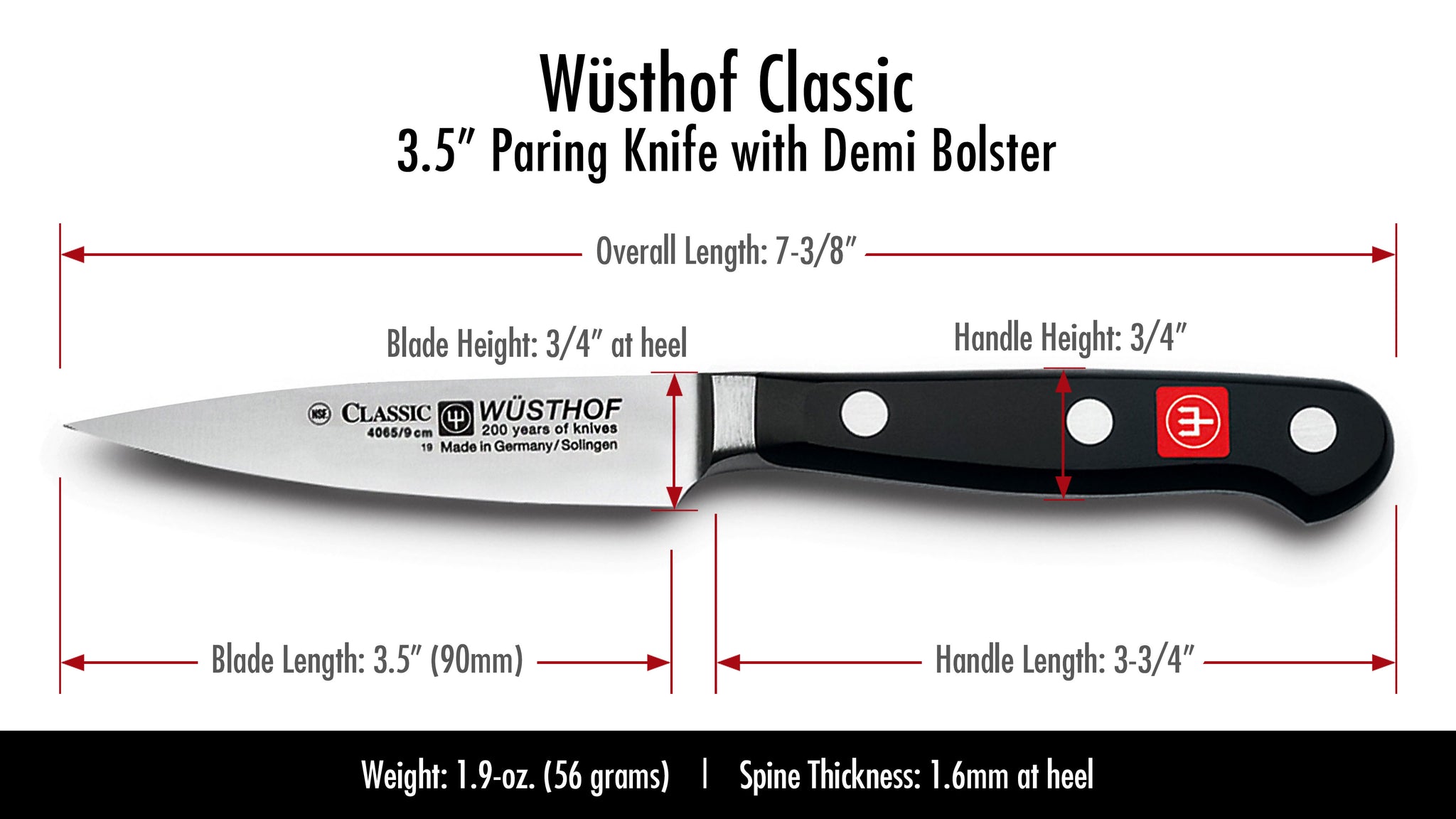 Wüsthof Classic 3.5 Paring Knife