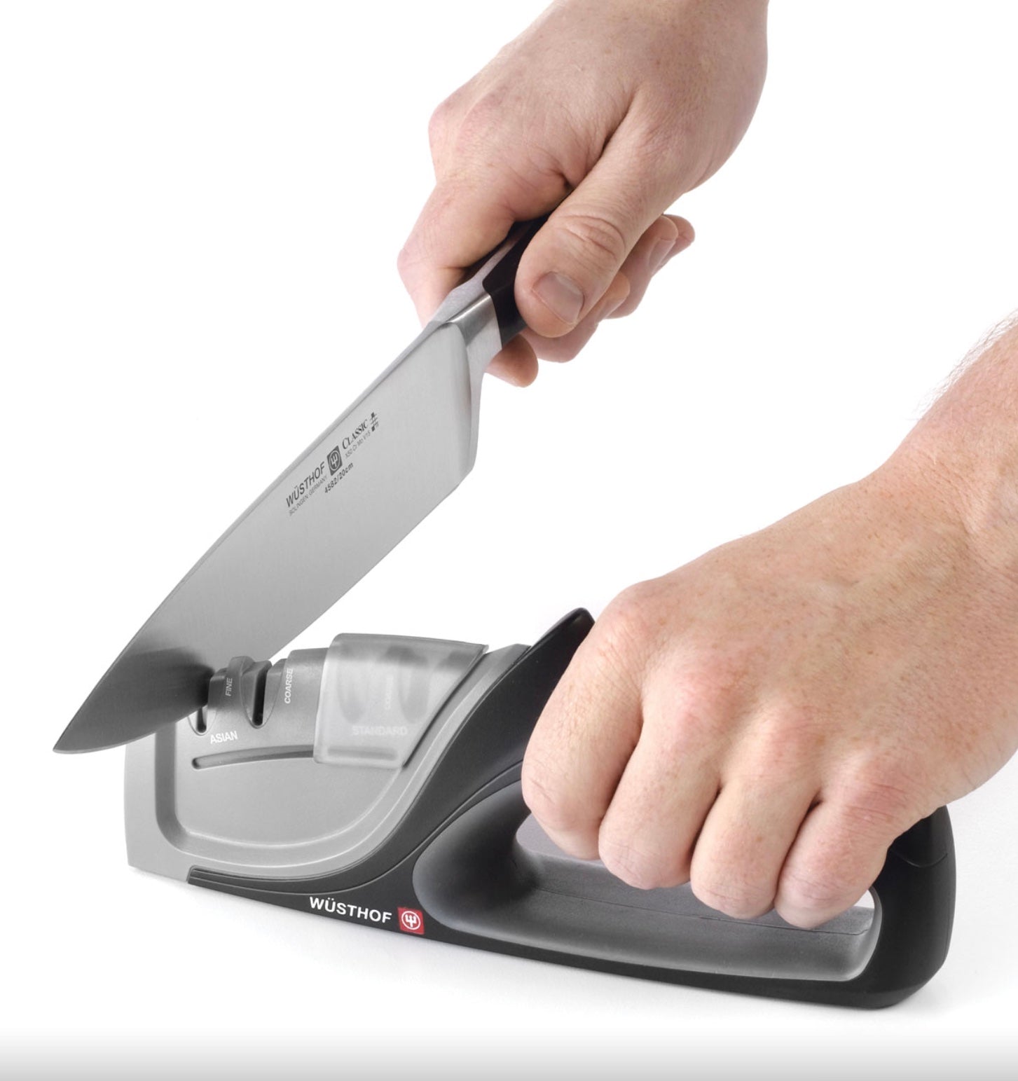 Wusthof Knife Sharpener - Stainless Steel with Riveted Handle – Cutlery and  More