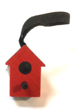 Load image into Gallery viewer, Wood Red Birdhouse Swedish Ornaments
