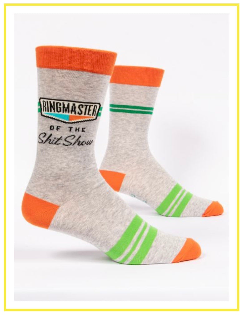 Men’s Crew Socks - Blue Q