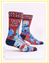 Load image into Gallery viewer, Men’s Crew Socks - Blue Q
