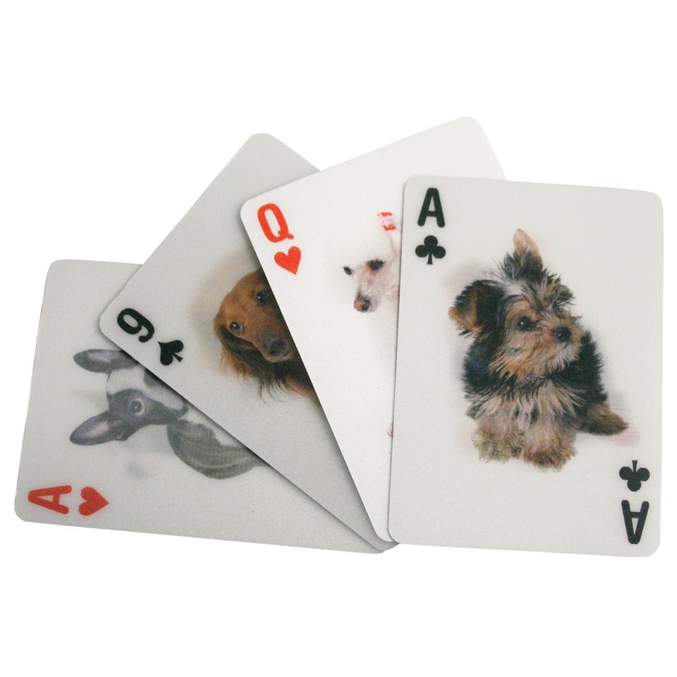 3-D Dog Playing Cards - Kikkerland