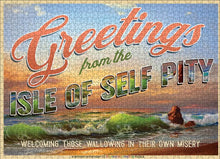 Load image into Gallery viewer, Greetings From the Isle of Self Pity Puzzle (1000pc)
