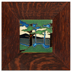 Framed 4x4 Pine Landscape - Motawi Tileworks