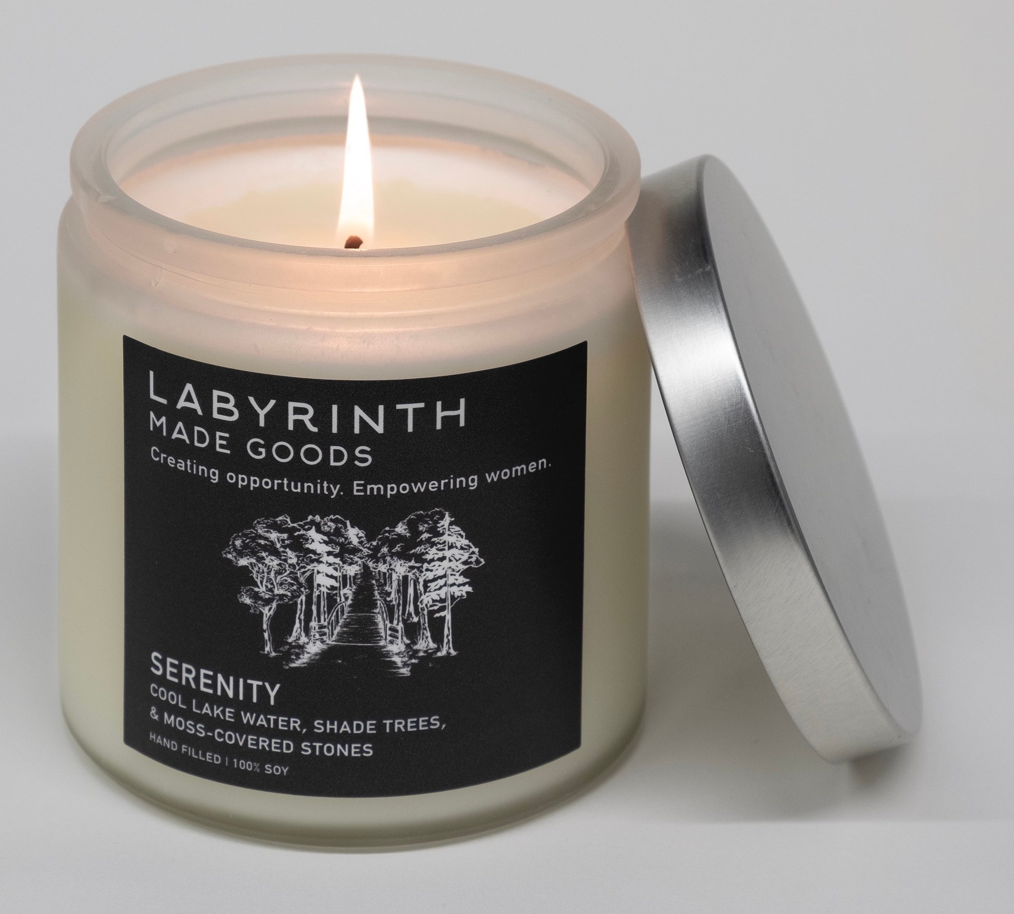 Serenity Candle - Labyrinth Made Goods – The Garlic Press, Inc.