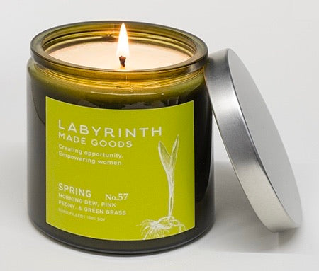 Labyrinth Made Goods Spring Candle